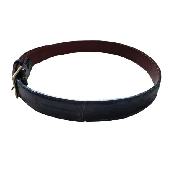 Vintage Ralph Lauren Women's Genuine Alligator Belt Sz 28 Made in Italy 1” Wide - Picture 1 of 12